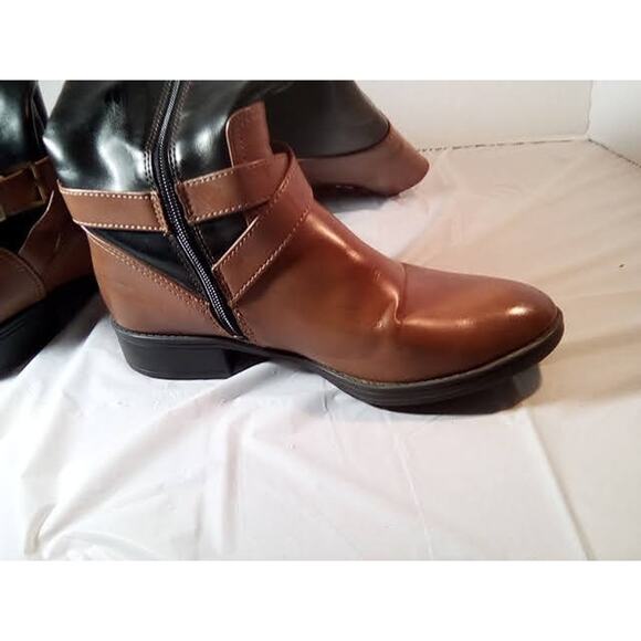 Circus, Sam Edelma, Tall riding Zip Up boots. Two Tone Black and Brown Size 8 - Picture 9 of 14